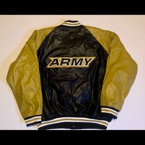 Men’s Army Leather Coat